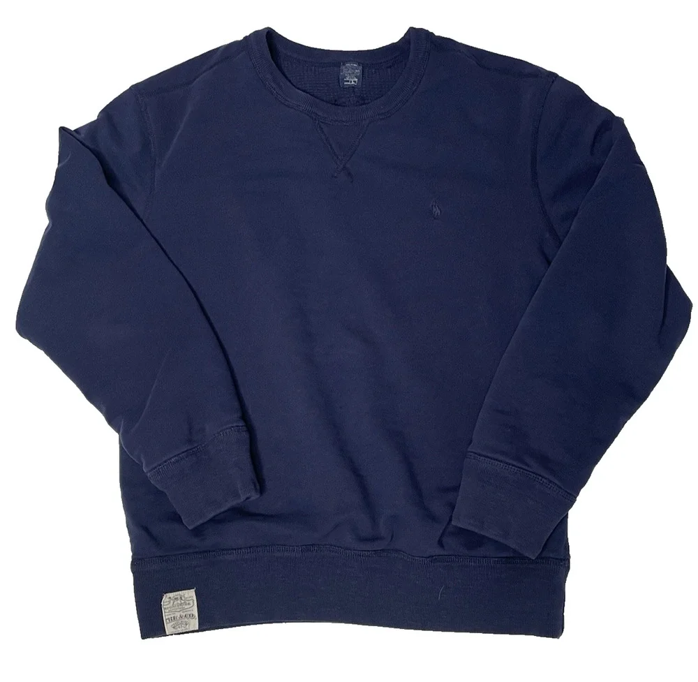 Polo Ralph Lauren Men’s Large Navy Blue Fleece Crewneck Sweatshirt Pony Logo